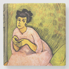 Rosa Frau (elegante Dame) (Portrait von Frauen) Ku Steinuntersetzer