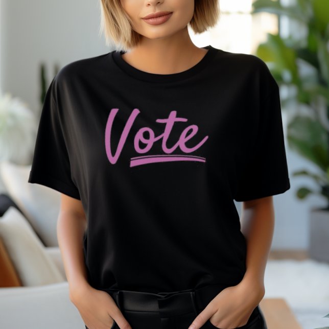 Rosa Frauen wählen T-Shirt (Women's Pink Vote Shirt)