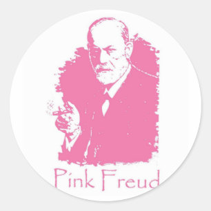 Rosa Freud-Aufkleber Runder Aufkleber