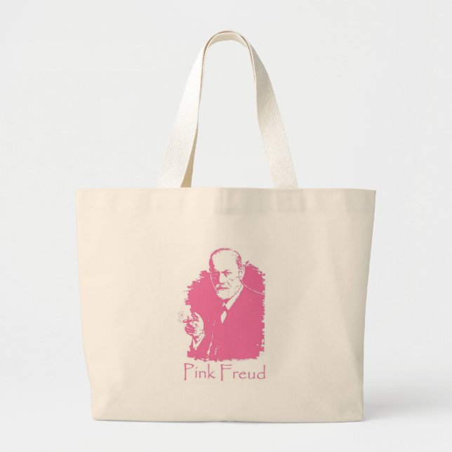Rosa Freud-Tasche Jumbo Stoffbeutel (Vorne)