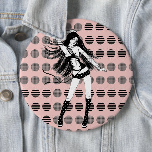 rosa Freundin Tänzerin Button
