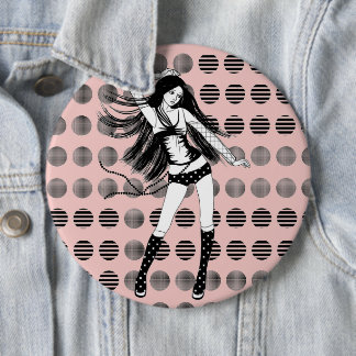 rosa Freundin Tänzerin Button