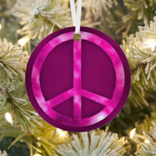 Rosa Friedensornament Ornament Aus Metall