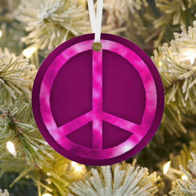 Rosa Friedensornament Ornament Aus Metall (InSitu)