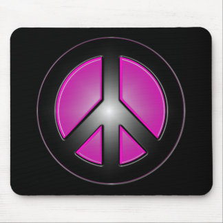 rosa Friedenszeichen Mousepad