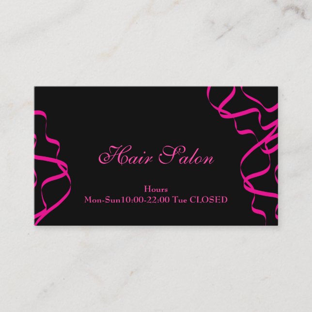 Rosa Friseursalon Visitenkarte (Vorderseite)
