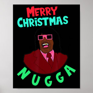 Rosa Frohe Weihnachten Nugga nach nächstem Weihnac Poster