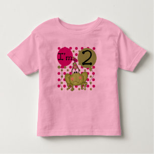 Rosa Frosch-2. Geburtstagst-shirts und -geschenke Kleinkind T-shirt