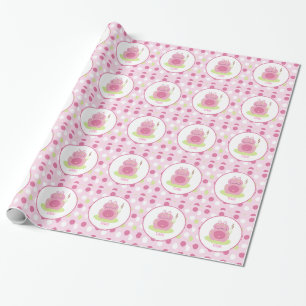 Rosa Frosch-Rosa-Punkt-kundengerechtes Packpapier