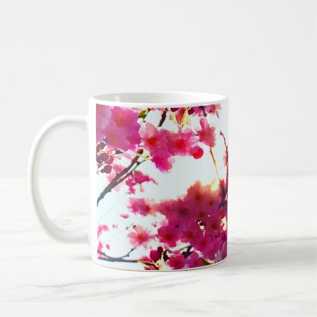 Rosa Frühling | Blütenbaum Kaffeetasse (Links)