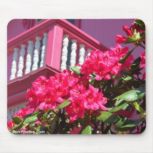 Rosa Frühlingsbalkon - Martha's Vineyard Mousepad (Vorne)