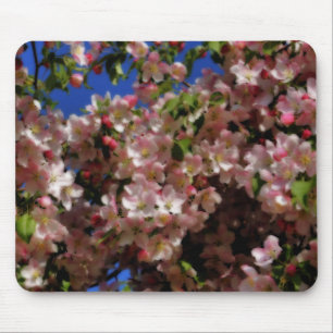 Rosa Frühlingsblüten florale Kunst Mousepad
