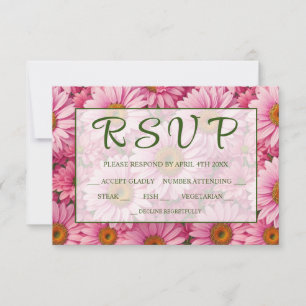 Rosa Frühlingsblütenrosa Gänse Retrosa Blume RSVP Karte