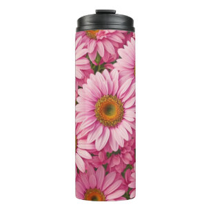 Rosa Frühlingsblütenrosa Gänse Retrosa Blume Thermosbecher