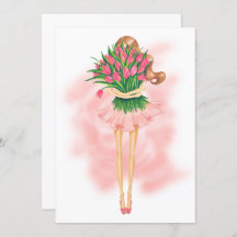 Rosa Frühlingsparty Einladung