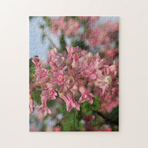 rosa Frühlingssäule Blume Puzzle