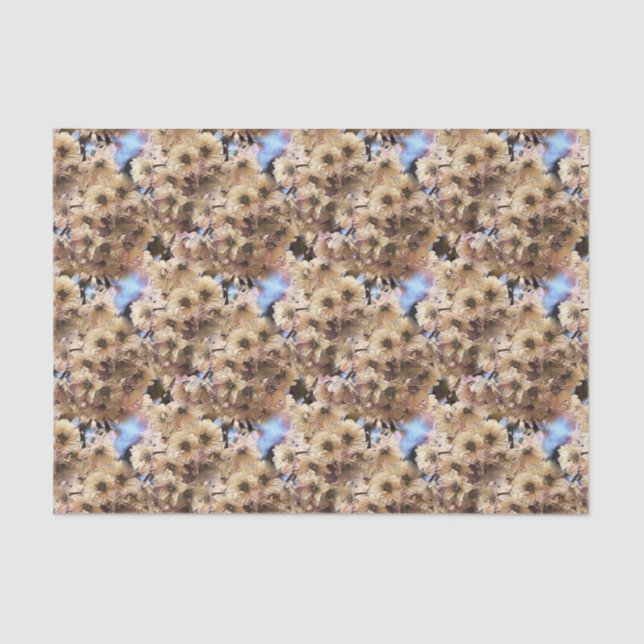 Rosa Frühlingssonne Blume blüht Natur Kunstmuster Seidenpapier (Vorderseite)