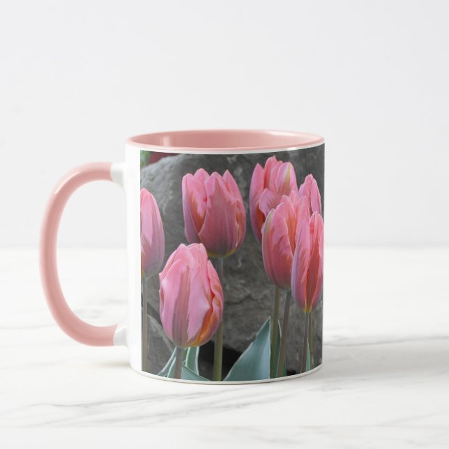 Rosa Frühlingtulis Tasse (Links)