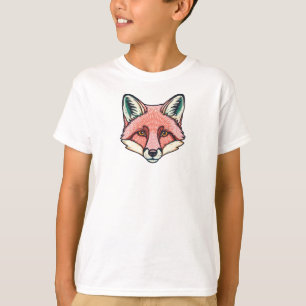 Rosa Fuchs-Gesicht Kinder T-Shirt
