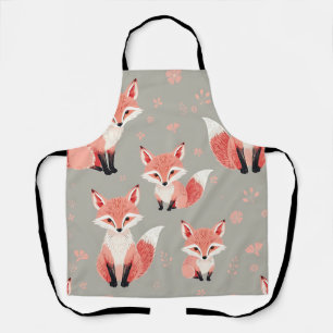 Rosa Fuchsbaby-Nursery Süßes Waldtier-Muster Schürze