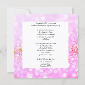 Rosa Funkeln Staunen Einladung 2