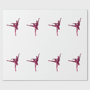 Rosa funkelnd Ballerinen Geschenkpapier
