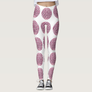 Rosa funkelnde Blume des Lebens Leggings