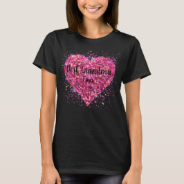 Rosa funkelnde Glitzer Herz Bestes Oma aller Zeite T-Shirt