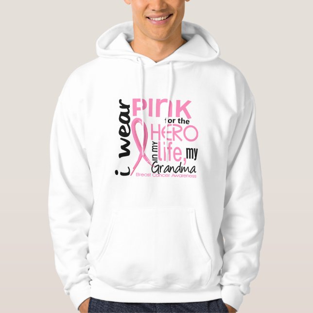 Rosa für Held Großmutter-dem Brustkrebs in des Hoodie (Vorderseite)