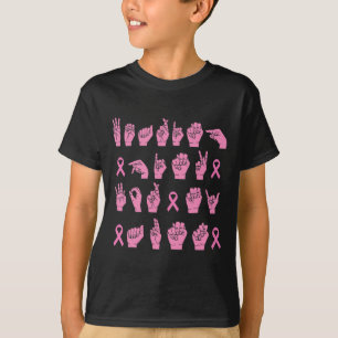 Rosa für meine Tante Gebärdensprache Brustkrebs Su T-Shirt