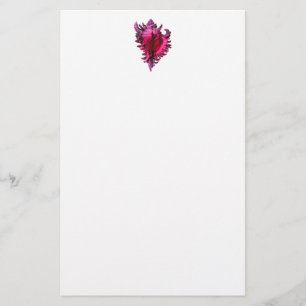 Rosa Fuscia SeeMuschel-Briefpapier Briefpapier