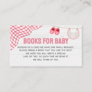Rosa Fußball-Baby-Shower-Bücher für Baby Begleitkarte