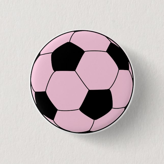Rosa Fußball Button (Vorderseite)