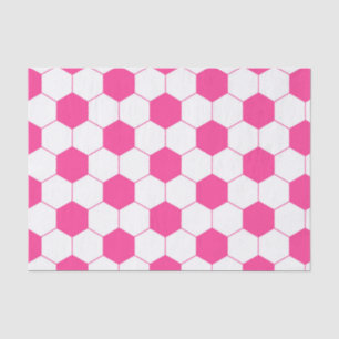 Rosa Fußball-Fußball-Ball-Muster Seidenpapier