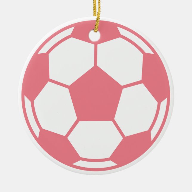 Rosa Fußball Keramikornament (Vorne)