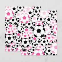 Rosa Fußball-Muster-Sch scrapbook-Bastelpapier