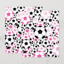Rosa Fußball-Muster-Sch scrapbook-Bastelpapier