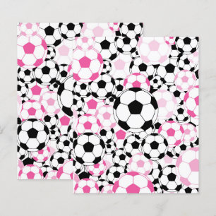 Rosa Fußball-Muster-Sch scrapbook-Bastelpapier