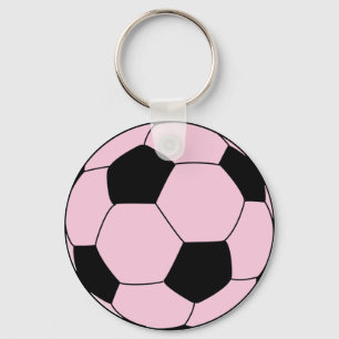 Rosa Fußball Schlüsselanhänger