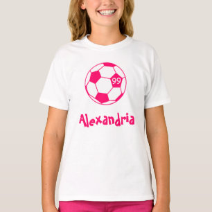 Rosa Fußballball T-Shirt