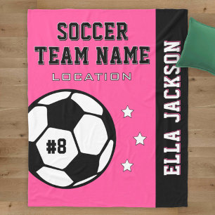 Rosa Fußballmannschaft Name und Spieler Fleecedecke