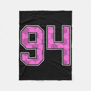 Rosa Fußballmuster Nummer 94 Trikot Spieler Unifor Fleecedecke