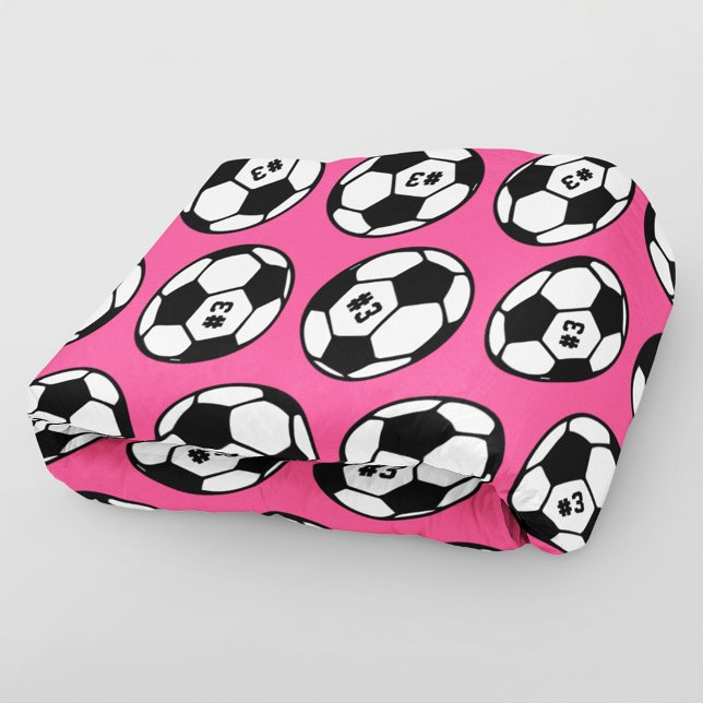Rosa Fußballnummernmuster Fleecedecke (Von Creator hochgeladen)