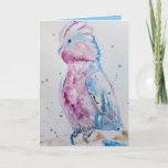 Rosa Galah Parrot Bird-Farbe Geburtsdatum Karte<br><div class="desc">Rosa Galah Parrot Bird Watercolor Geburtstagskarte. Lass diesen schönen Vogel hellt deinen Tag auf! Entworfen aus einer meiner ursprünglichen Wasserfarben. Sicher,  ein Lächeln auf die Empfänger Gesicht.</div>