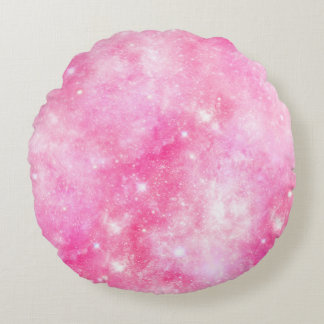 Rosa Galaxie Universum Rundes Kissen