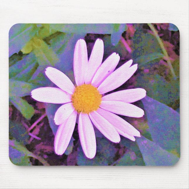 Rosa Gänseblümchen-Blume Mousepad (Vorne)