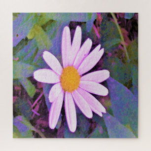 Rosa Gänseblümchen-Blume Puzzle
