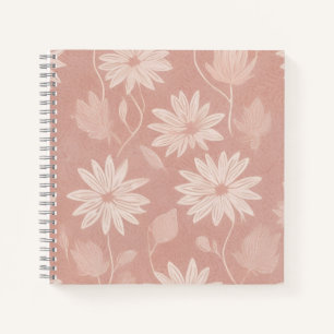 Rosa Gänseblümchen Blumenmuster Notizbuch