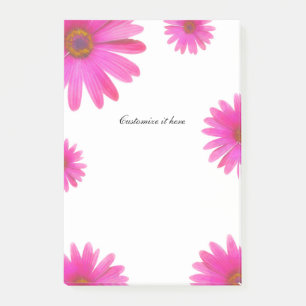 Rosa Gänseblümchen Floral Daisy Elegantes Land Frü Post-it Klebezettel