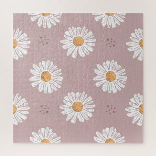 Rosa Gänseblümchen: Florales Wiederholungsmuster. Puzzle